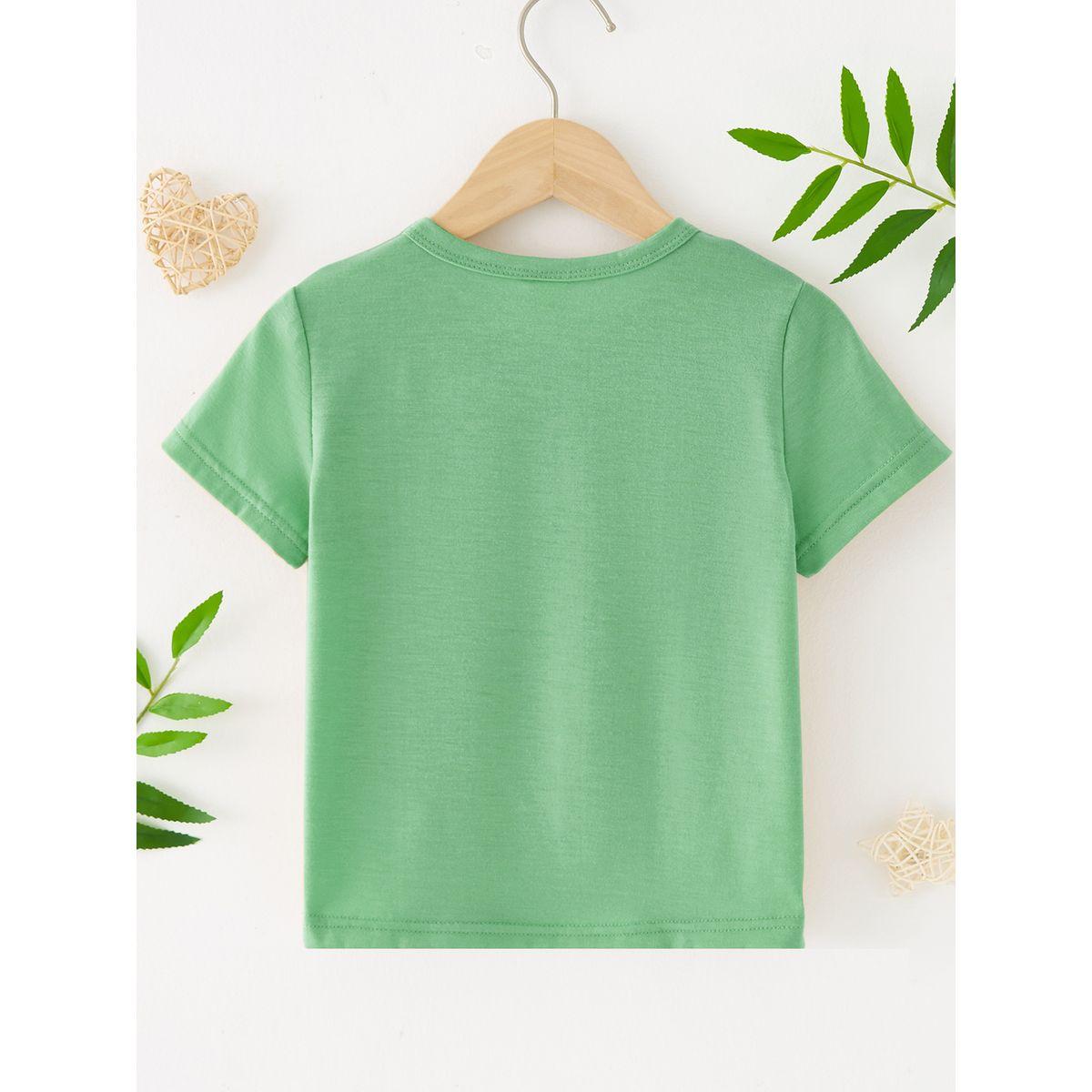Styli Boys Green Tractor Graphic Print T-Shirt-boys-clothing-tshirtsandpolos-image-2