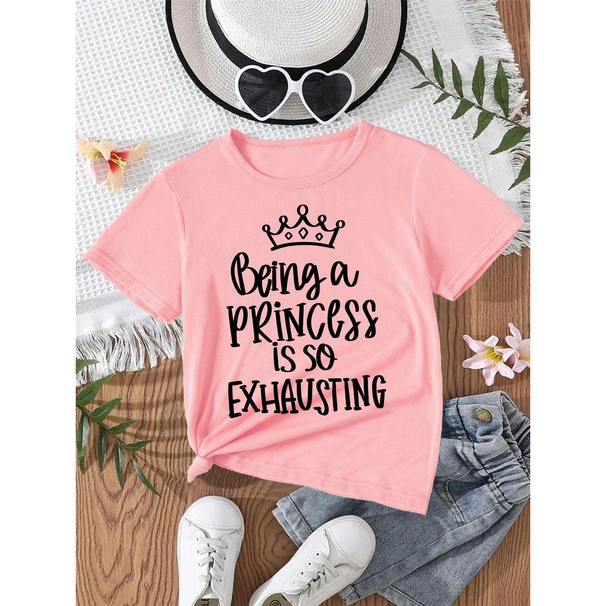 تيشيرت بطبعة جرافيك وياقة دائرية-girls-clothing-tshirts-image-2