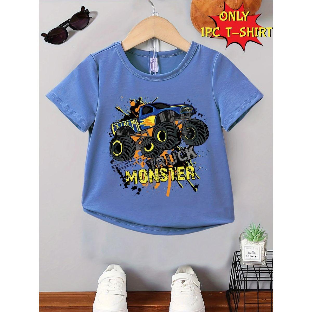 Styli Boys Blue Graphic Monster Truck T-Shirt-boys-clothing-tshirtsandpolos-image-2