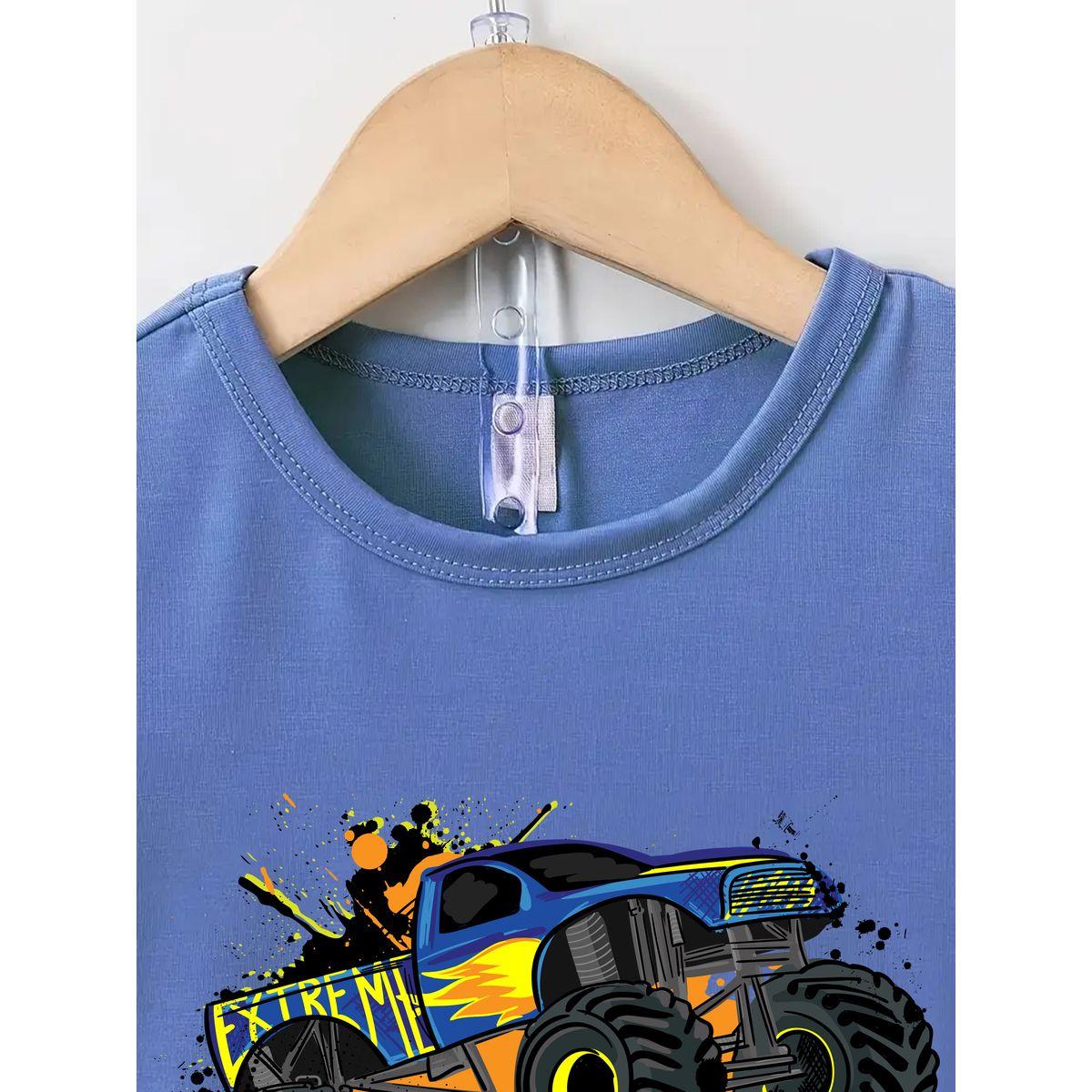 Styli Boys Blue Graphic Monster Truck T-Shirt-boys-clothing-tshirtsandpolos-image-4
