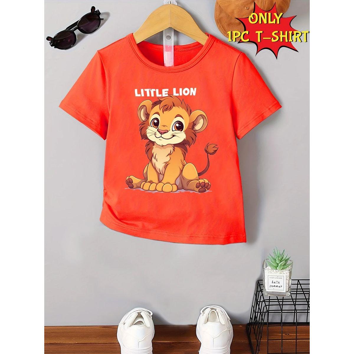 Styli Boys Orange Little Lion Graphic T-Shirt-boys-clothing-tshirtsandpolos-image-2