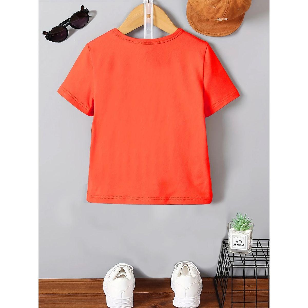 Styli Boys Orange Little Lion Graphic T-Shirt-boys-clothing-tshirtsandpolos-image-3