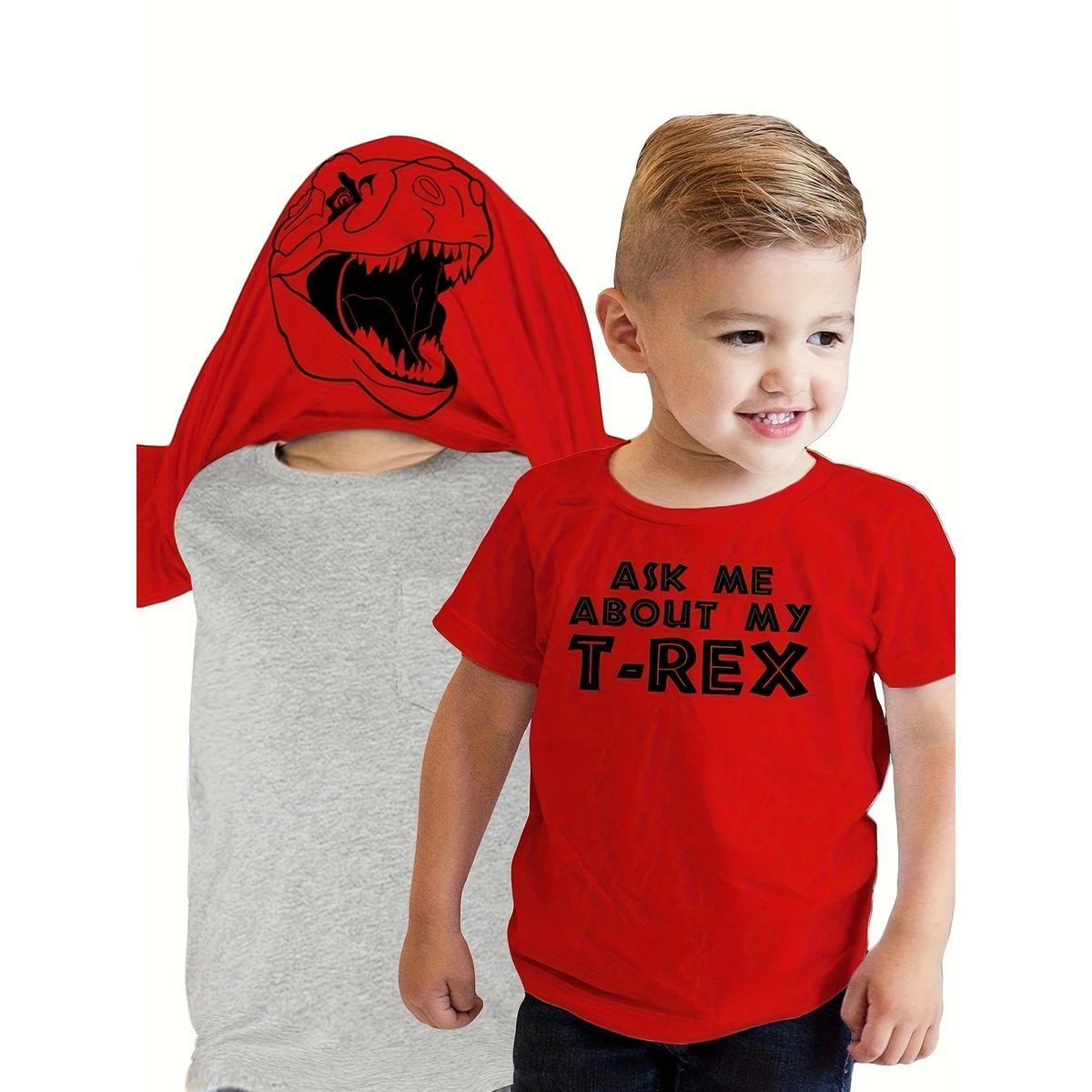 Styli Boys T-Rex Graphic Print Round Neck T-Shirt-boys-clothing-tshirtsandpolos-image-1
