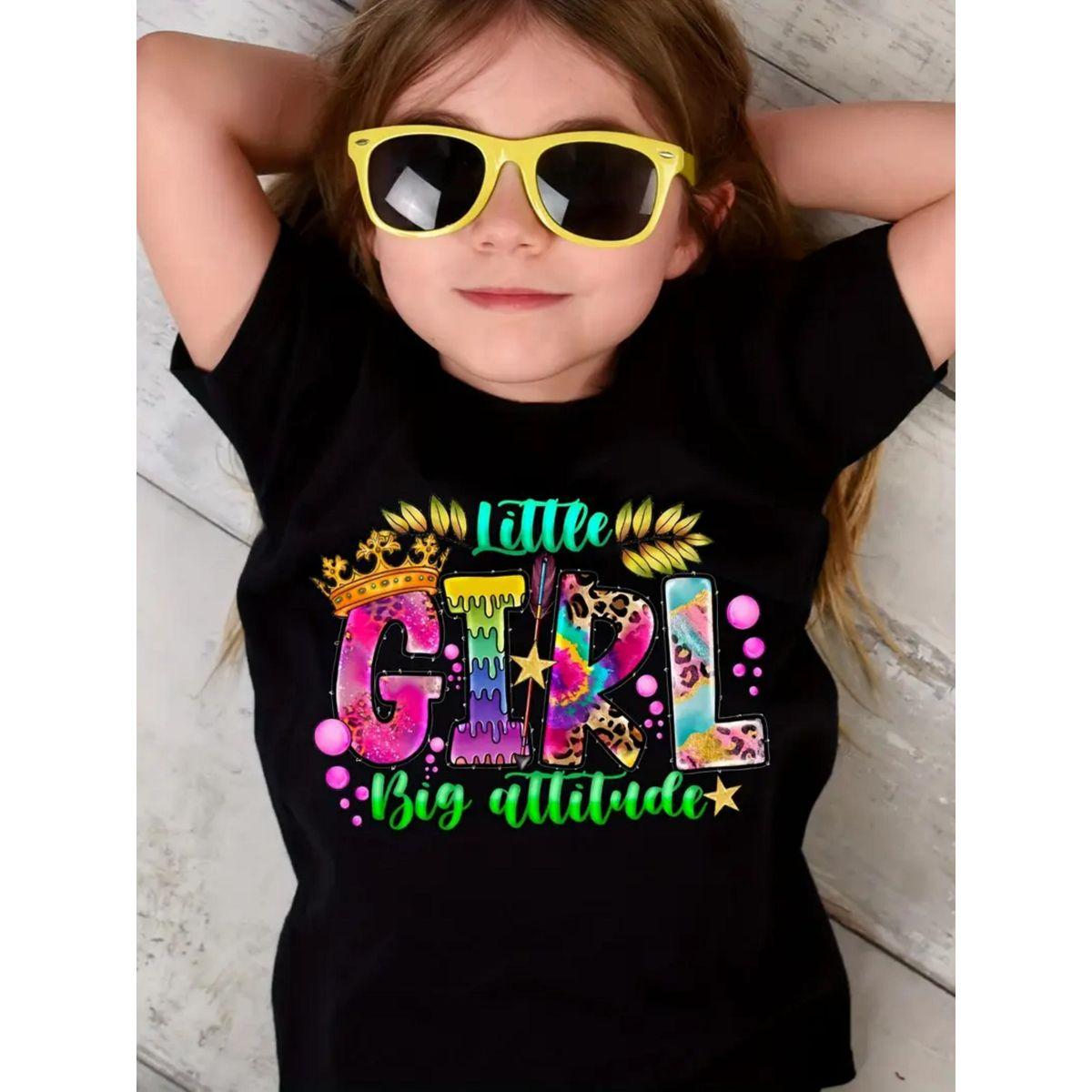 Styli Girls Black Graphic Print T-Shirt-girls-clothing-tshirts-image-1