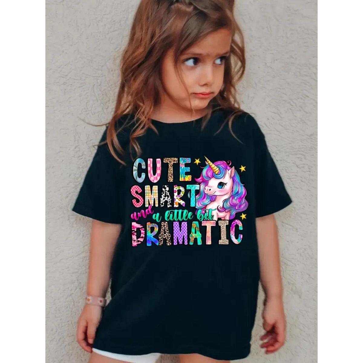 Styli Girls Unicorn Graphic Round Neck T-Shirt-girls-clothing-tshirts-image-1