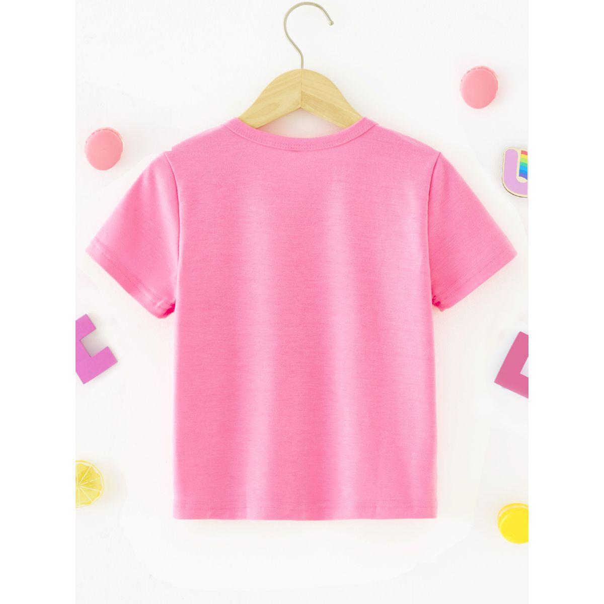 Styli Girls Pink Turtle Adorable Graphic T-Shirt-girls-clothing-tshirts-image-2