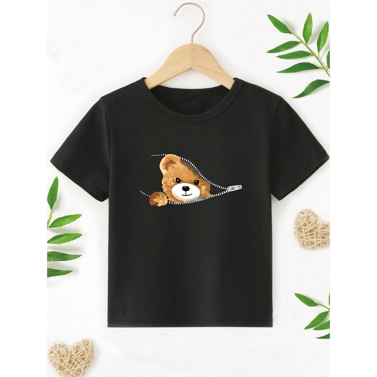 Styli Boys Bear Graphic Print Round Neck T-Shirt-boys-clothing-tshirtsandpolos-image-1