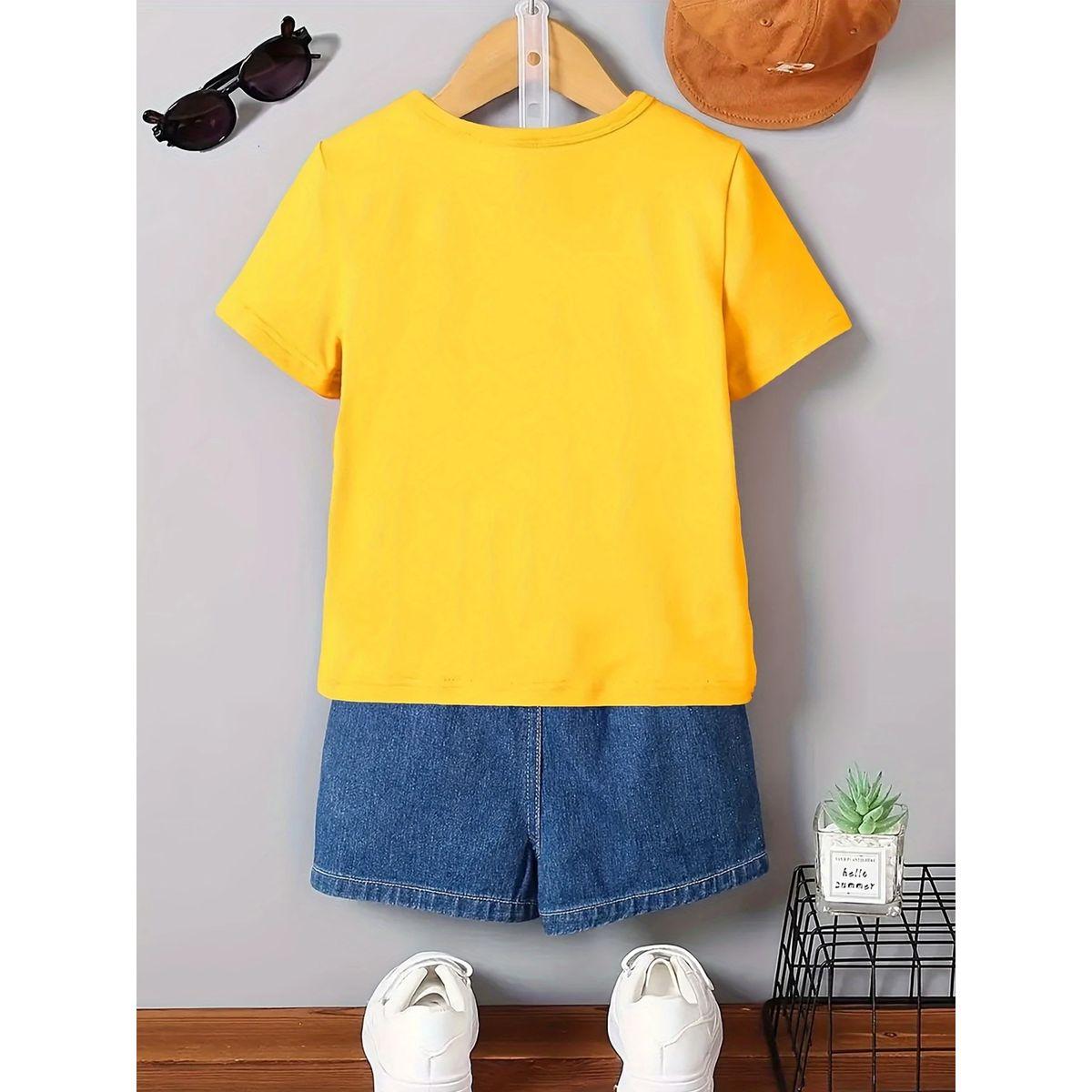 Styli Boys Yellow Shark Graphic Print T-Shirt-boys-clothing-tshirtsandpolos-image-2