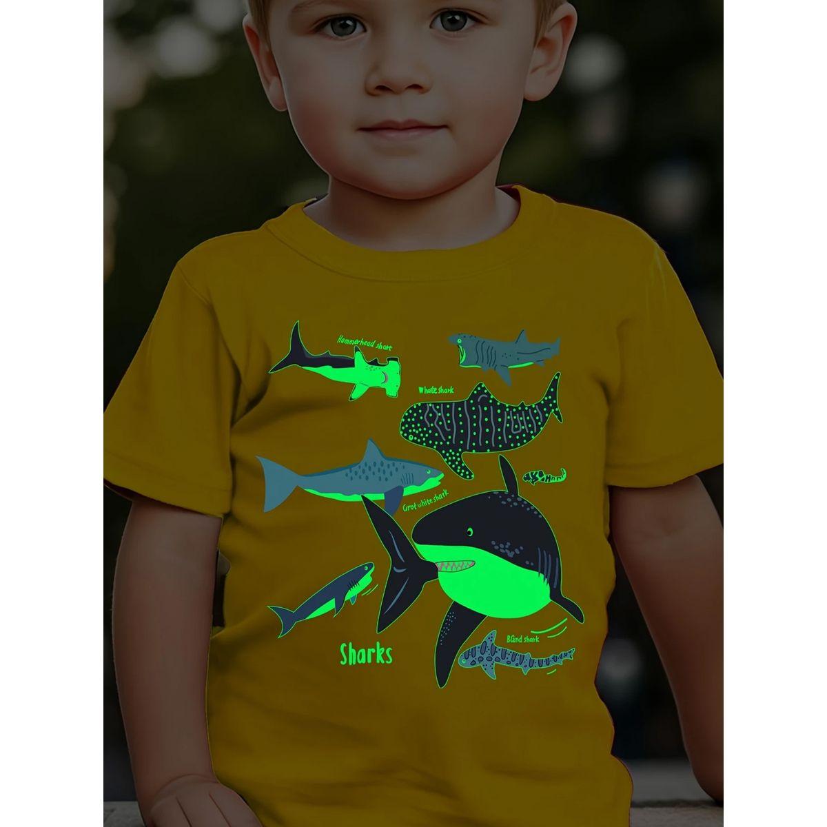 Styli Boys Yellow Shark Graphic Print T-Shirt-boys-clothing-tshirtsandpolos-image-5