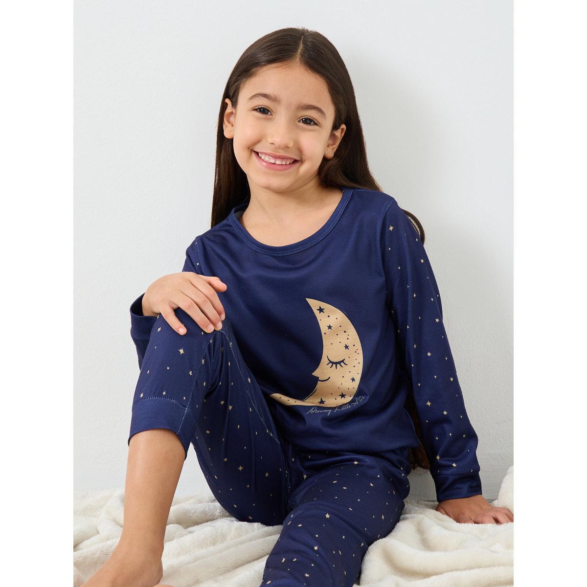 طقم من بنطال بيجاما وتيشيرت بطبعة جرافيك-girls-clothing-nightwear-image-1