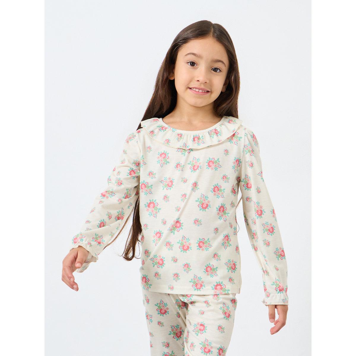 طقم من بنطال بيجاما وتيشيرت بطبعة زهور-girls-clothing-nightwear-image-3