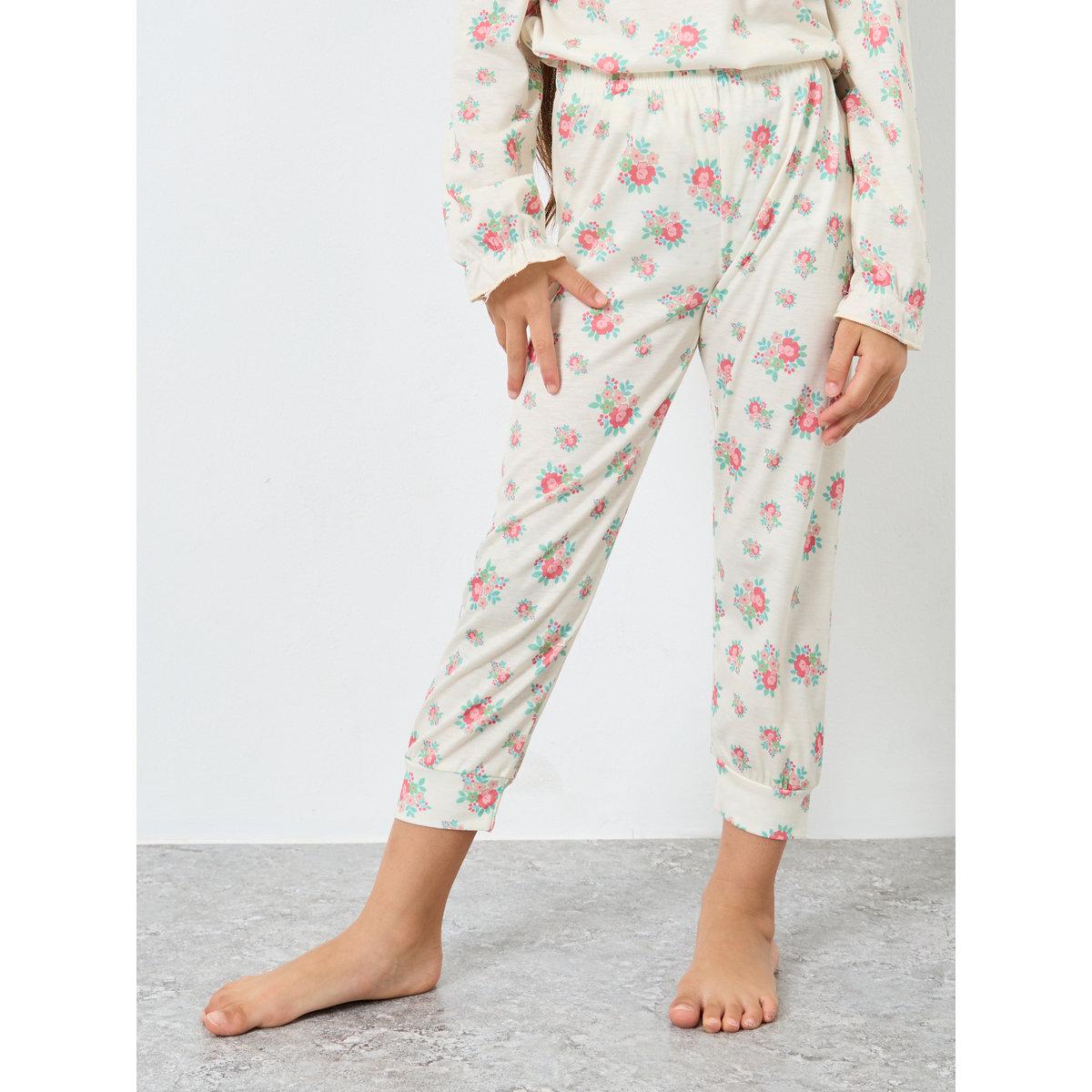 طقم من بنطال بيجاما وتيشيرت بطبعة زهور-girls-clothing-nightwear-image-6