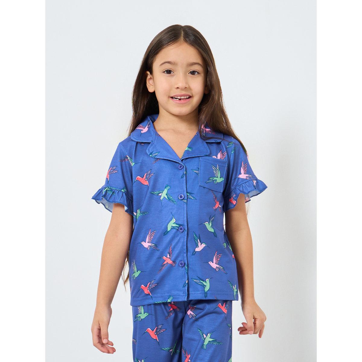 طقم من بنطال بيجاما وتيشيرت بطبعة جرافيك-girls-clothing-nightwear-image-2