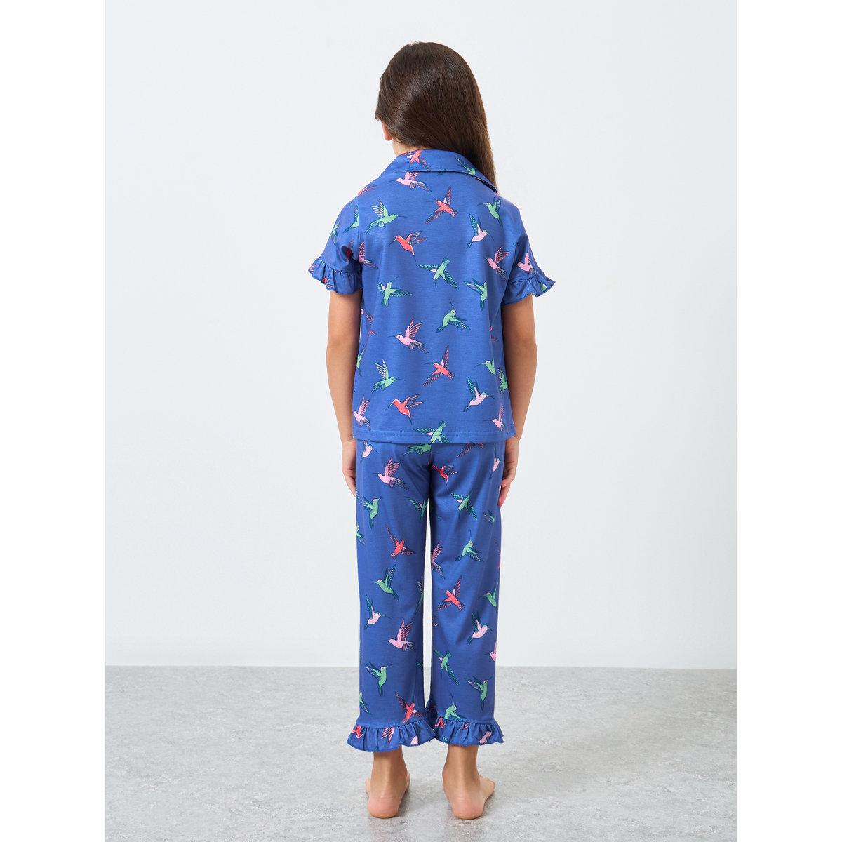 طقم من بنطال بيجاما وتيشيرت بطبعة جرافيك-girls-clothing-nightwear-image-4