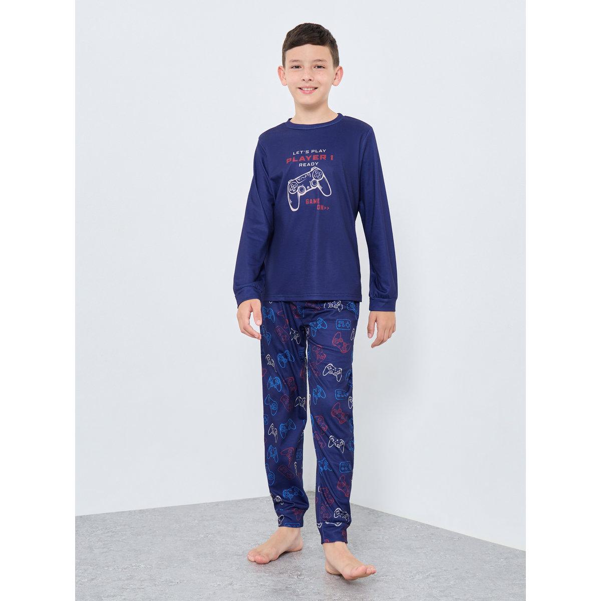 طقم من بنطال بيجاما وتيشيرت بطبعة جرافيك-boys-clothing-nightwear-image-1