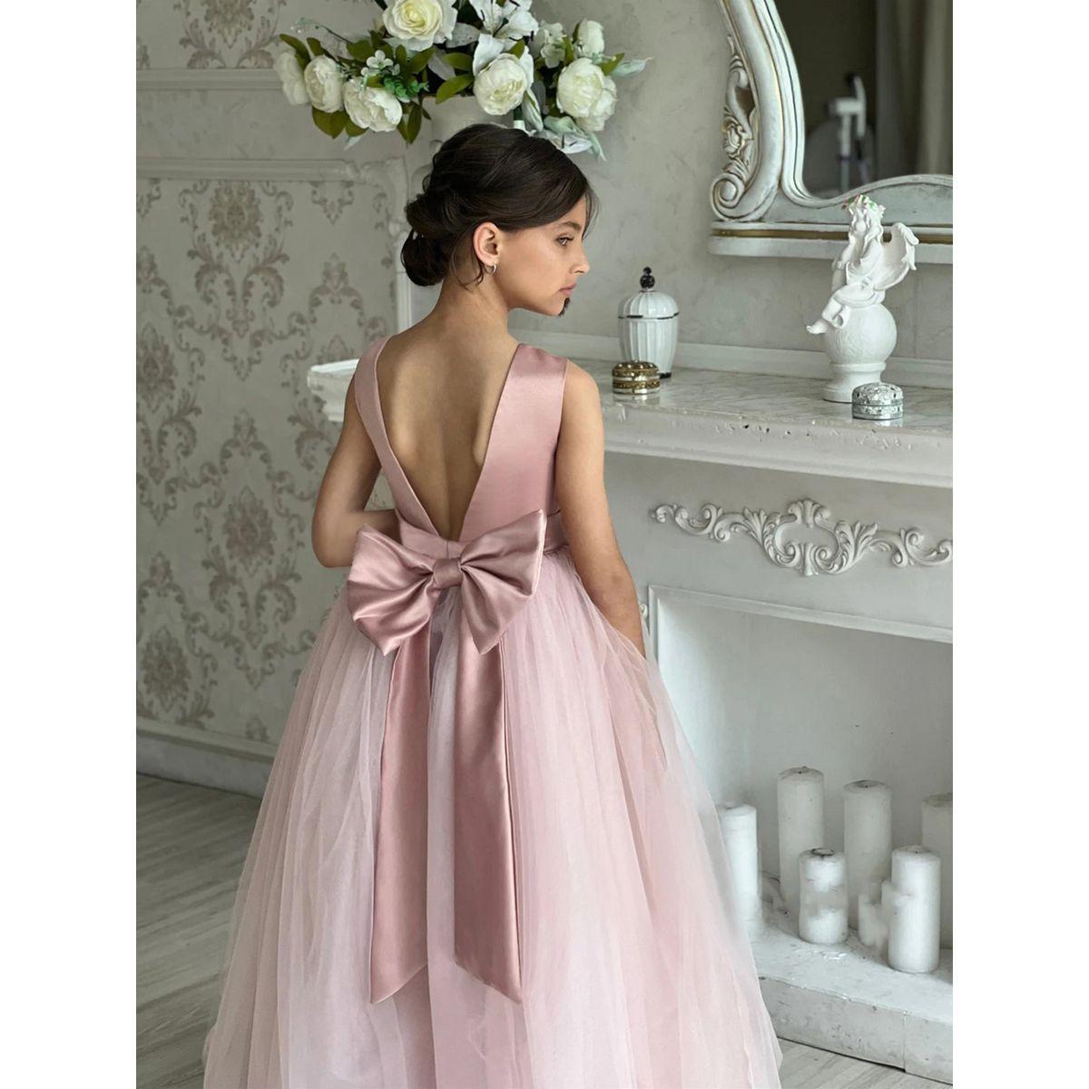 فستان حفلات بتفاصيل شبكية وتفاصيل فيونكة-girls-clothing-dressesandjumpsuits-image-2