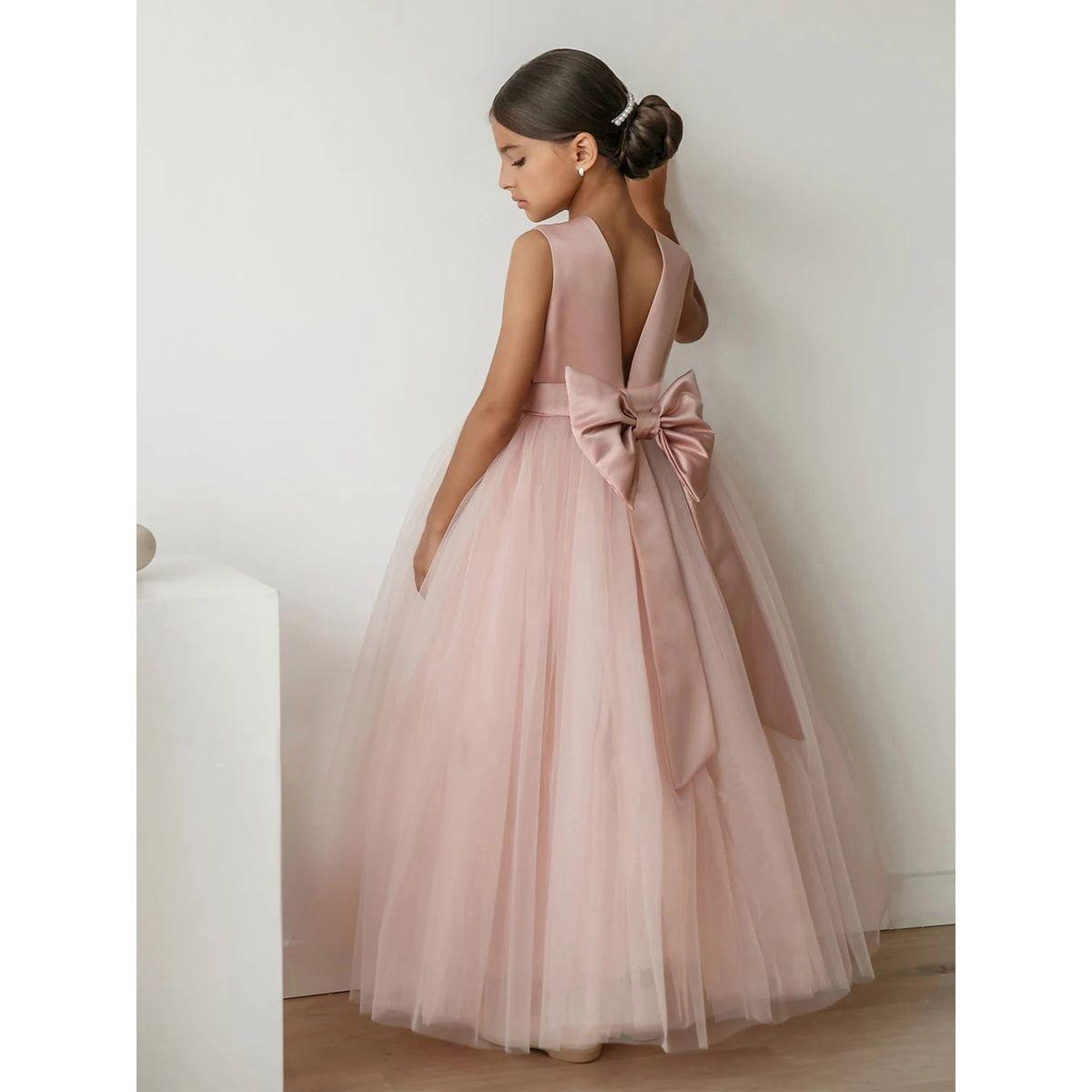 فستان حفلات بتفاصيل شبكية وتفاصيل فيونكة-girls-clothing-dressesandjumpsuits-image-5