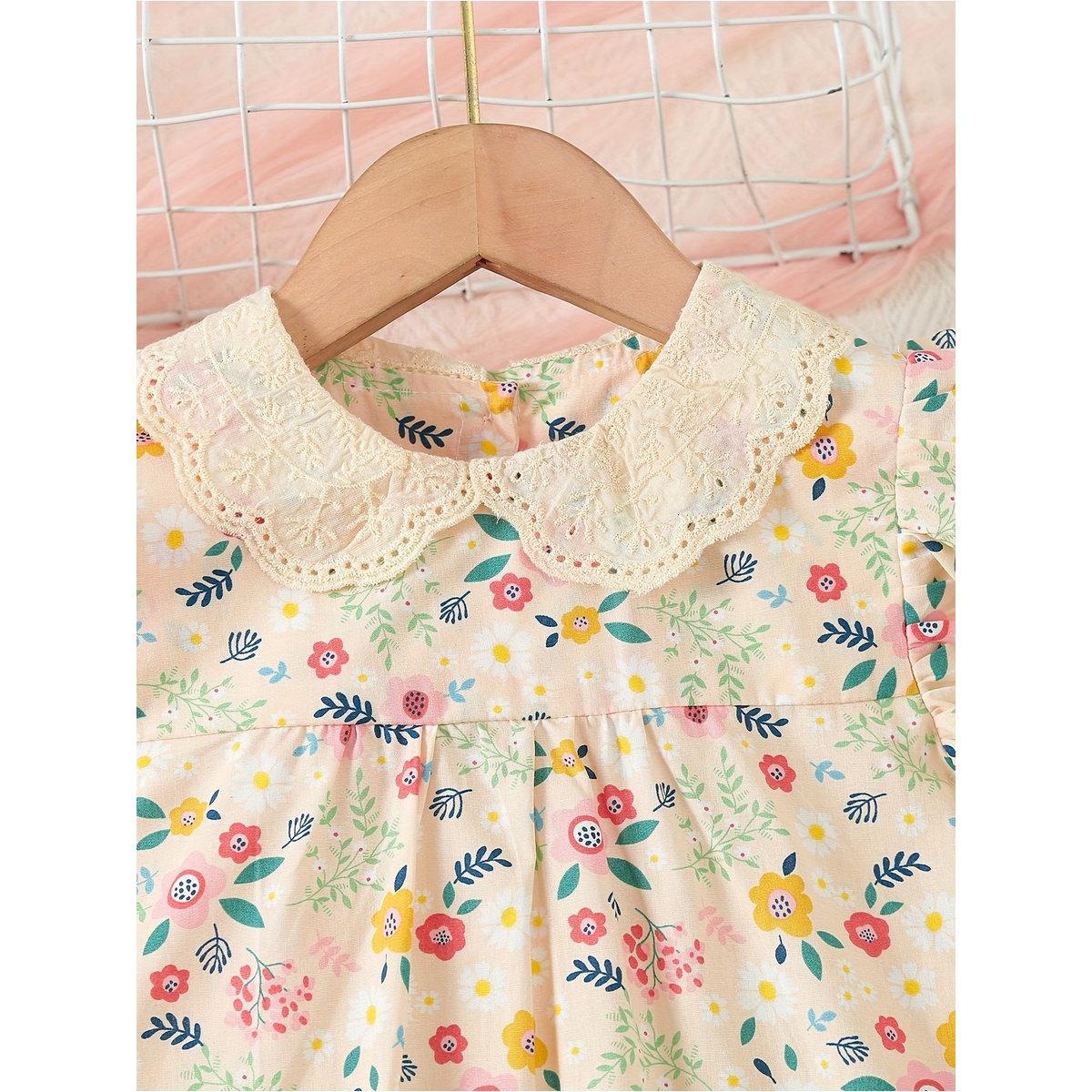 فستان بطبعة زهور مع ياقة بيتر بان-girls-clothing-dressesandjumpsuits-image-3