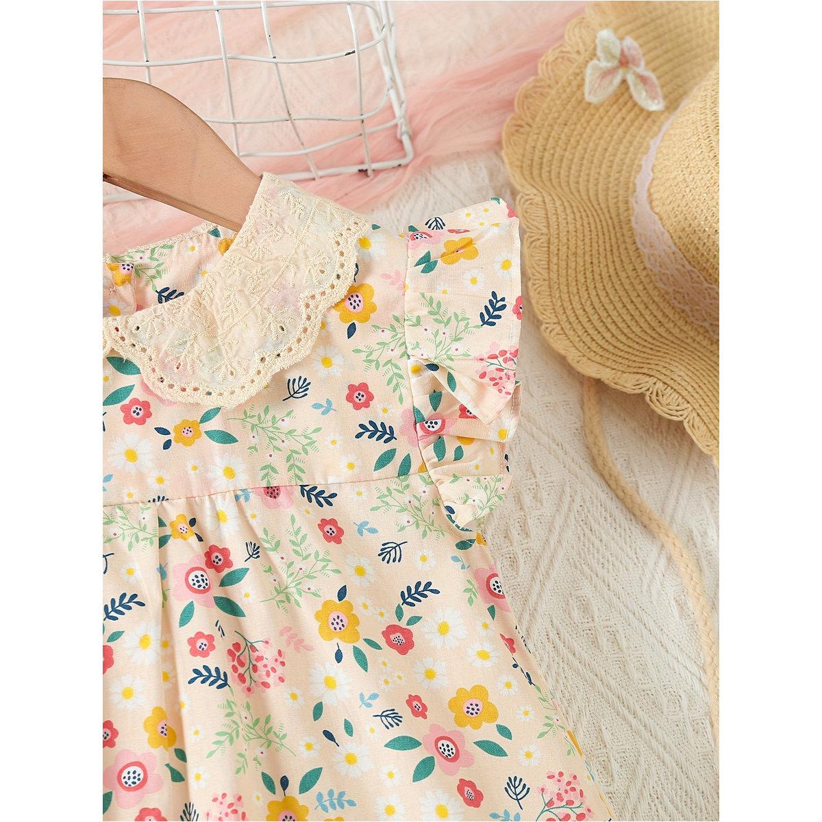 فستان بطبعة زهور مع ياقة بيتر بان-girls-clothing-dressesandjumpsuits-image-4