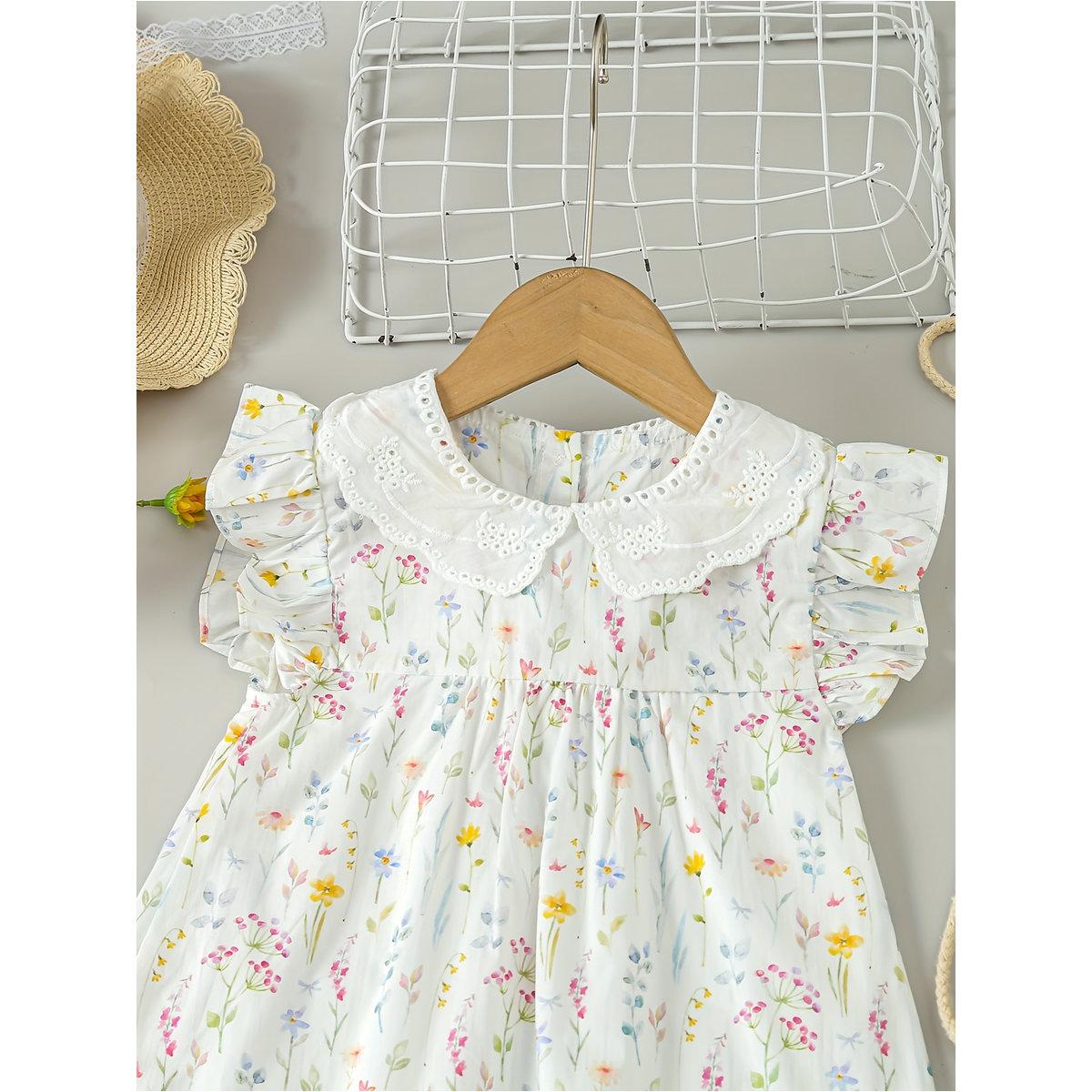 فستان بطبعة زهور مع ياقة بيتر بان-girls-clothing-dressesandjumpsuits-image-3