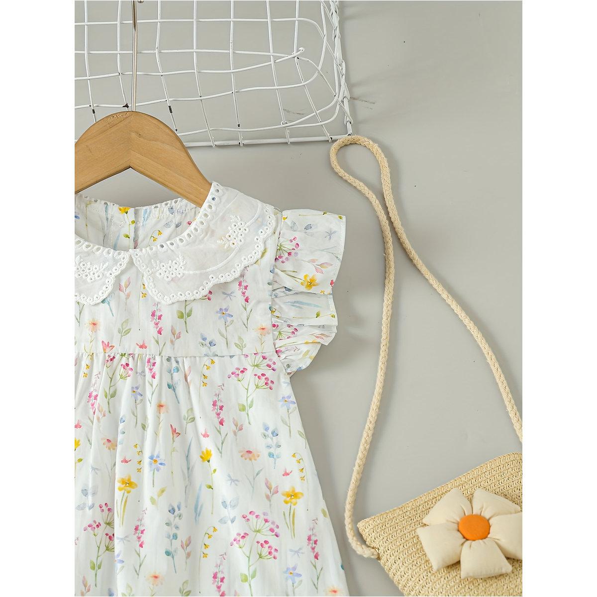 فستان بطبعة زهور مع ياقة بيتر بان-girls-clothing-dressesandjumpsuits-image-4