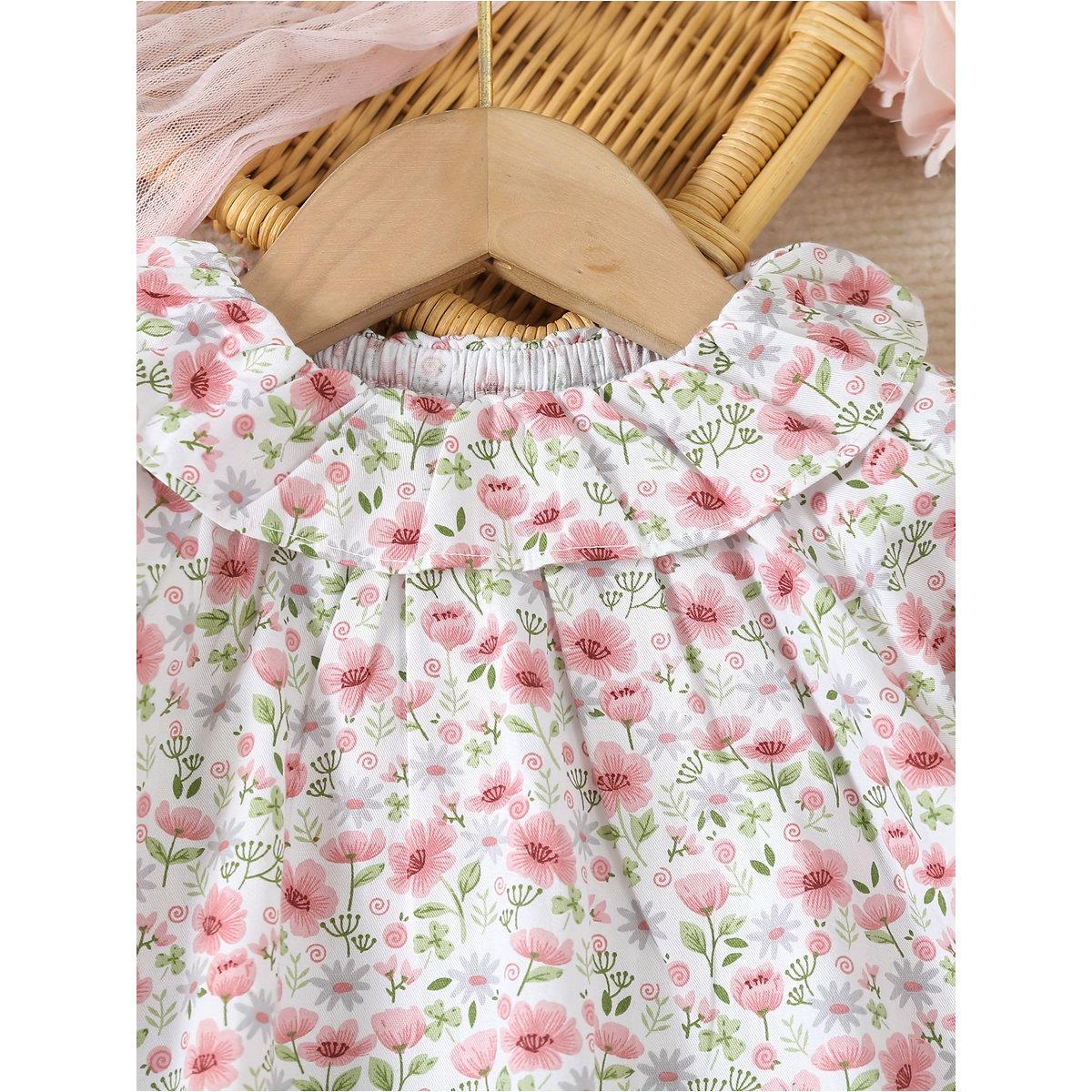 بلوزة قطنية بطبعة زهور وتفاصيل كشكش-girls-clothing-blousesandshirts-image-3