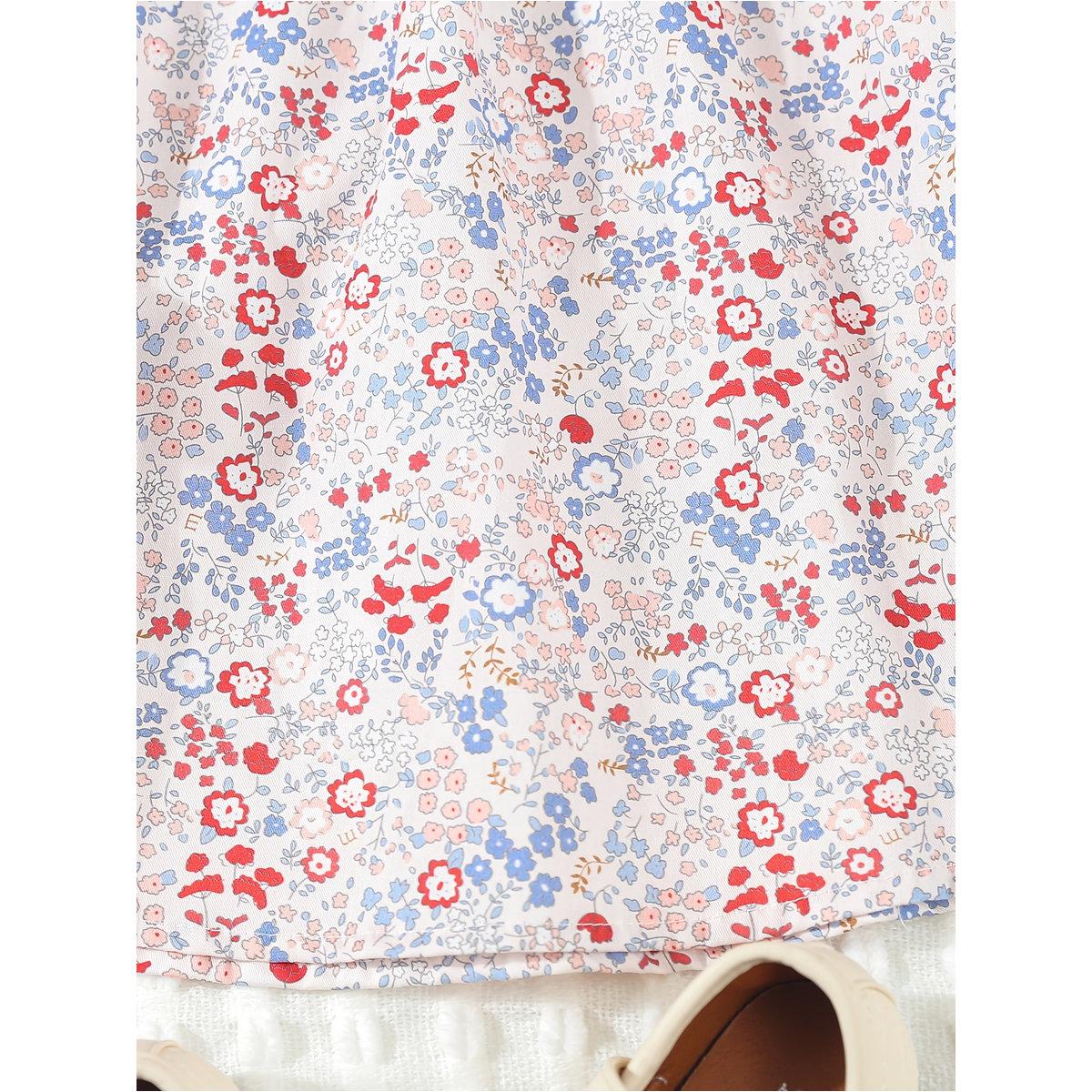 بلوزة قطنية بطبعة زهور وتفاصيل كشكش-girls-clothing-blousesandshirts-image-4