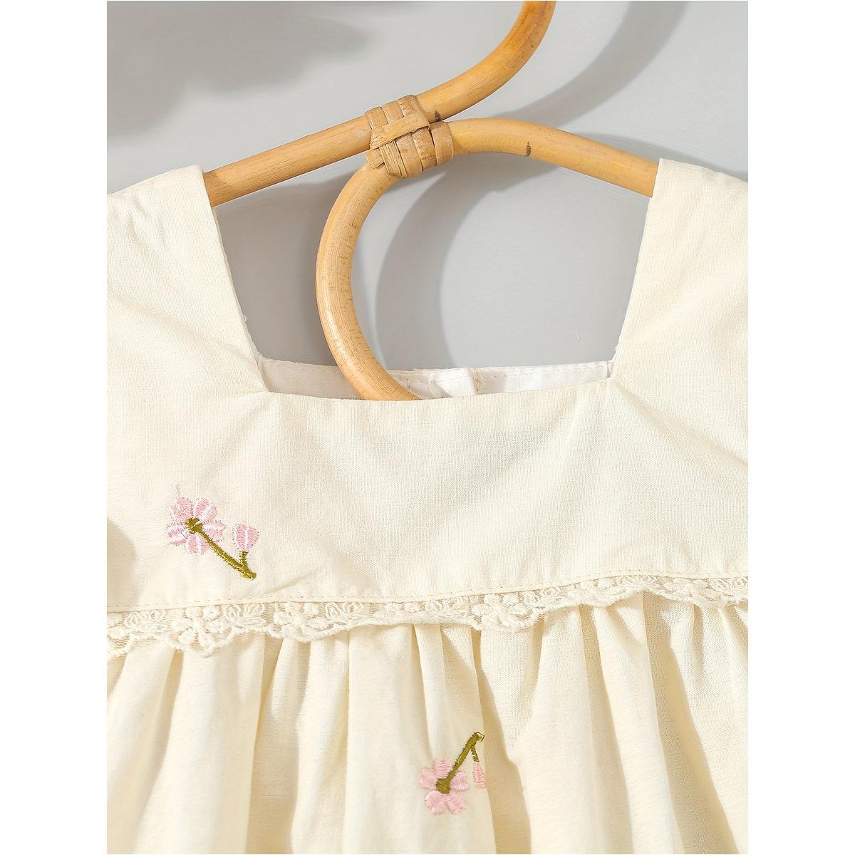 فستان بتفاصيل مُطرزة مع تداخلات دانتيل-girls-clothing-dressesandjumpsuits-image-5