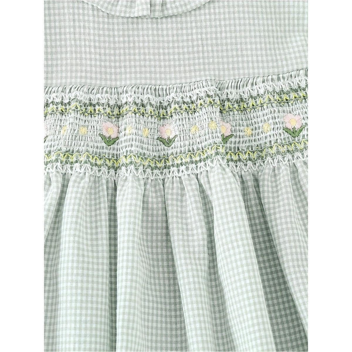 فستان بطبعة مربعات وتفاصيل مُجمعة-girls-clothing-dressesandjumpsuits-image-4