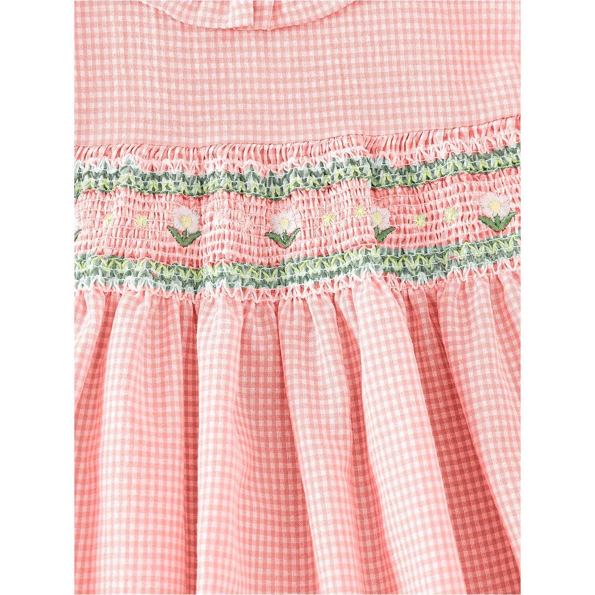 فستان بطبعة مربعات وتفاصيل مُجمعة-girls-clothing-dressesandjumpsuits-image-4