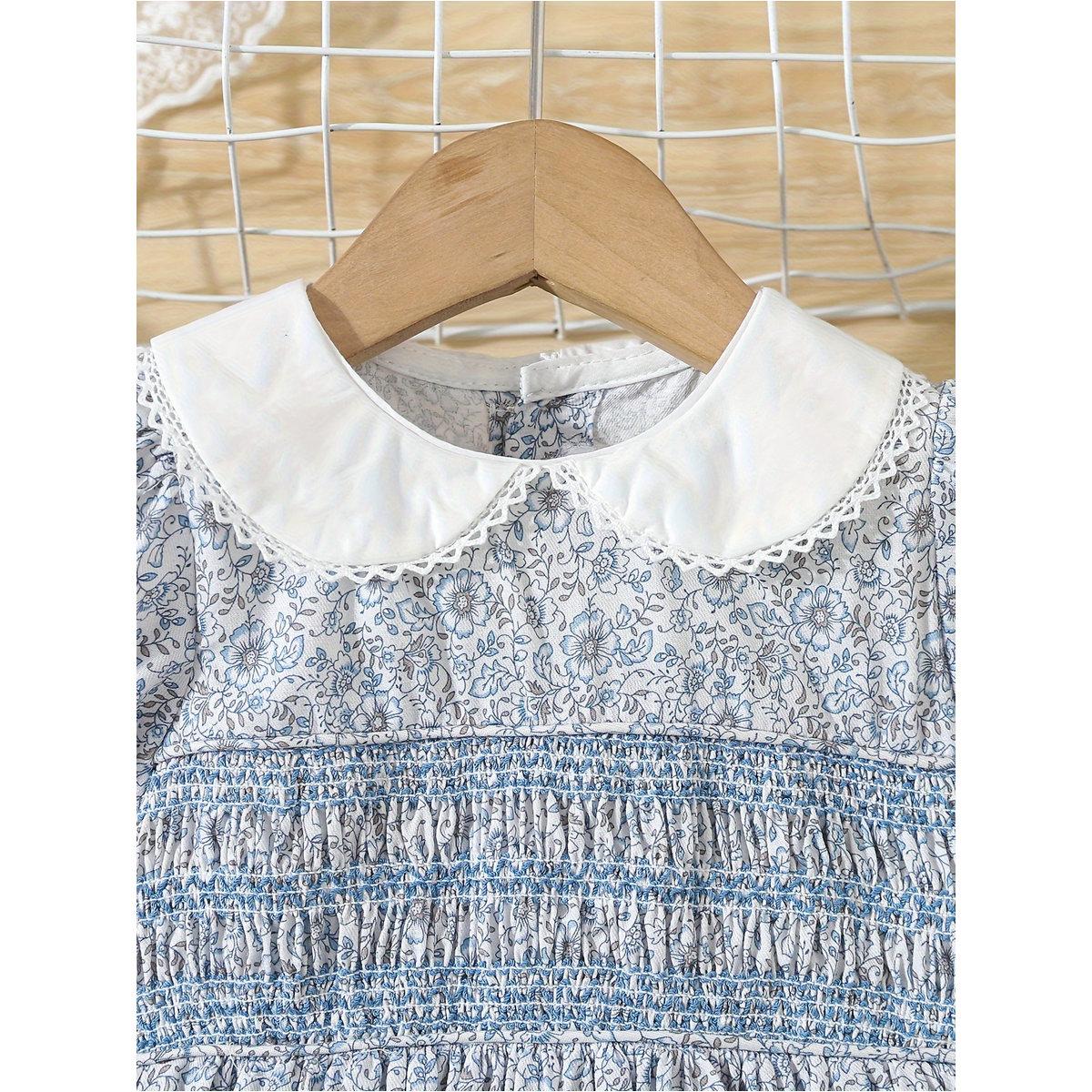 فستان بطبعة زهور مع ياقة بيتر بان-girls-clothing-dressesandjumpsuits-image-3