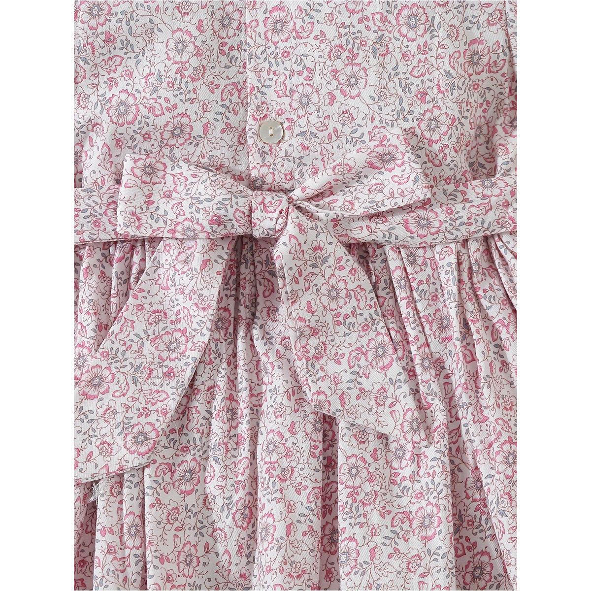 فستان بطبعة زهور مع ياقة بيتر بان-girls-clothing-dressesandjumpsuits-image-7