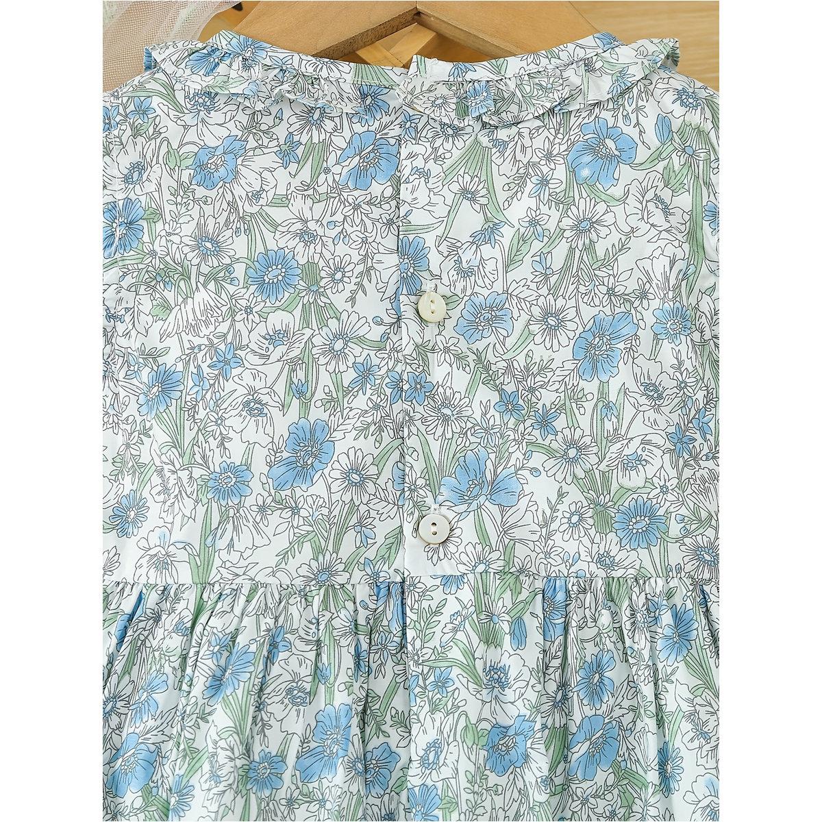 Styli Floral Smock Dress with Lace Detail-girls-clothing-dressesandjumpsuits-image-5