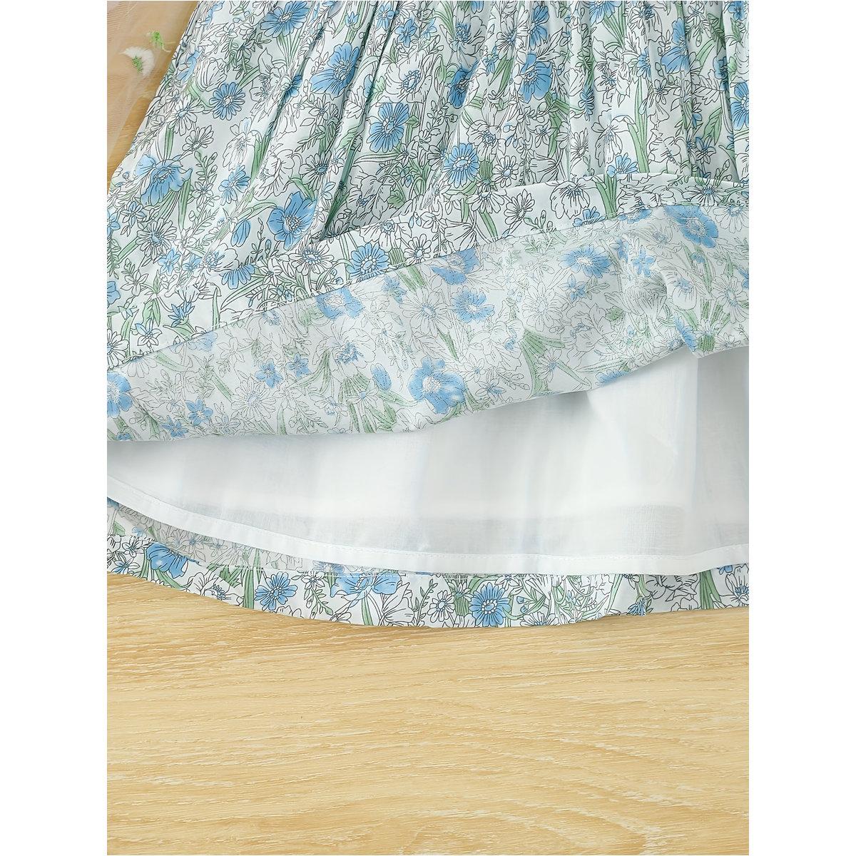 Styli Floral Smock Dress with Lace Detail-girls-clothing-dressesandjumpsuits-image-6