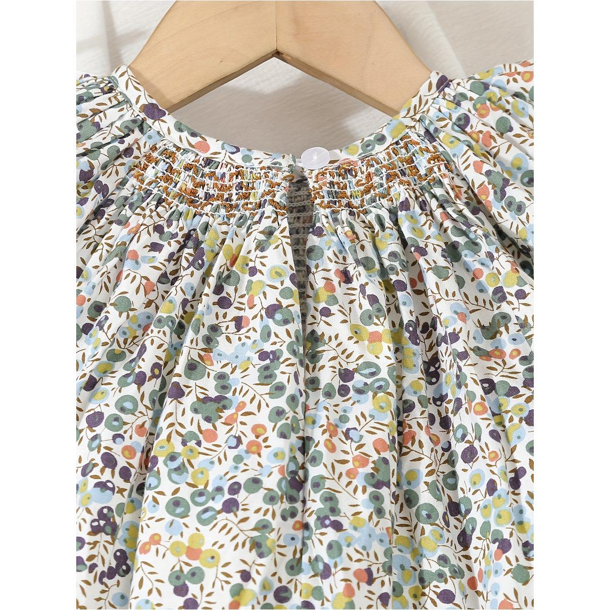فستان بطبعة زهور مع تفاصيل مُجمعة-girls-clothing-dressesandjumpsuits-image-6