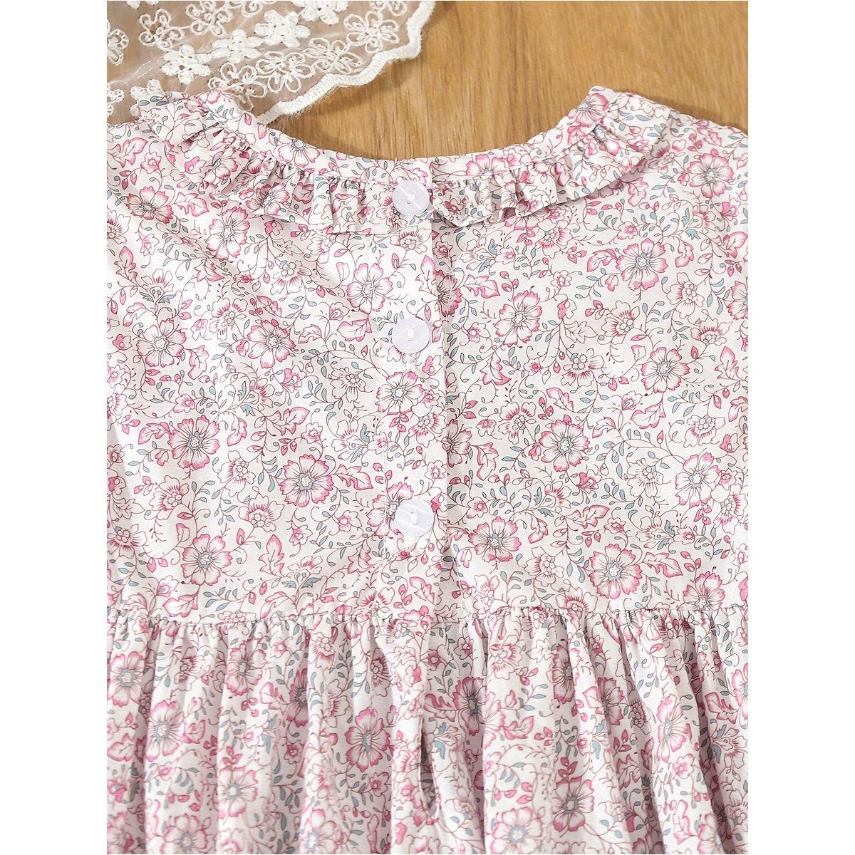 فستان بطبعة زهور وتفاصيل مُجمعة-girls-clothing-dressesandjumpsuits-image-5