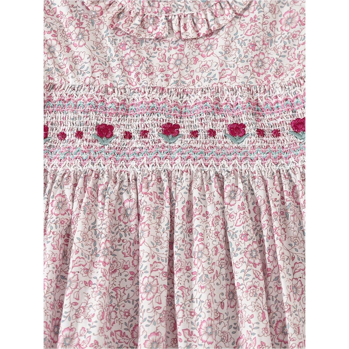 فستان بطبعة زهور وتفاصيل مُجمعة-girls-clothing-dressesandjumpsuits-image-6