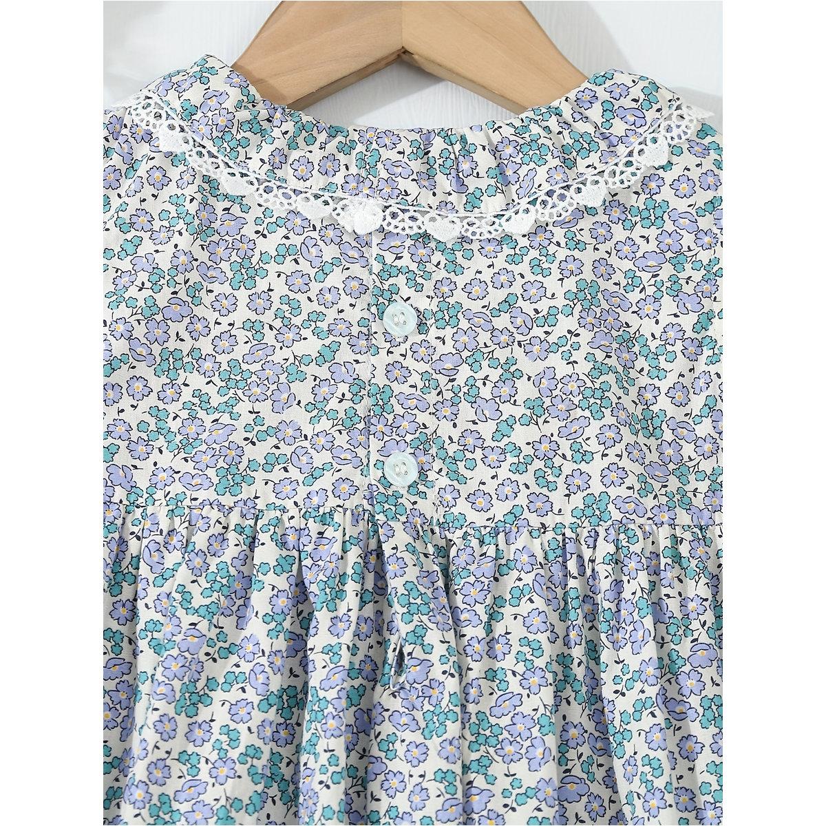فستان بطبعة زهور وتفاصيل مُجمعة-girls-clothing-dressesandjumpsuits-image-6