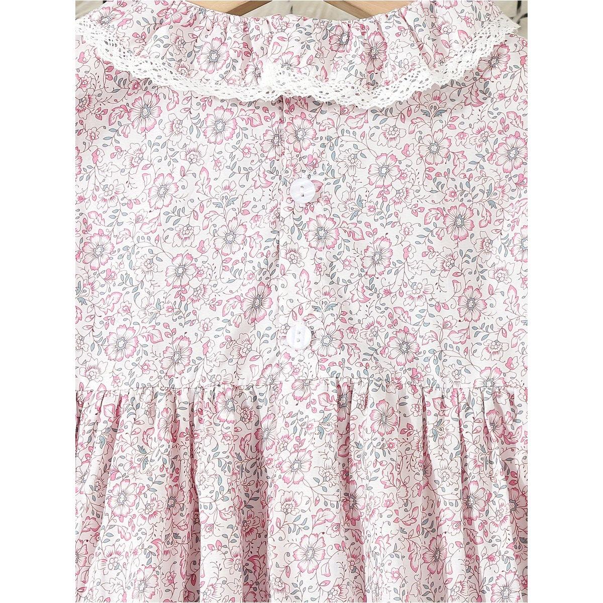 فستان بطبعة زهور مع تفاصيل مُجمعة-girls-clothing-dressesandjumpsuits-image-5