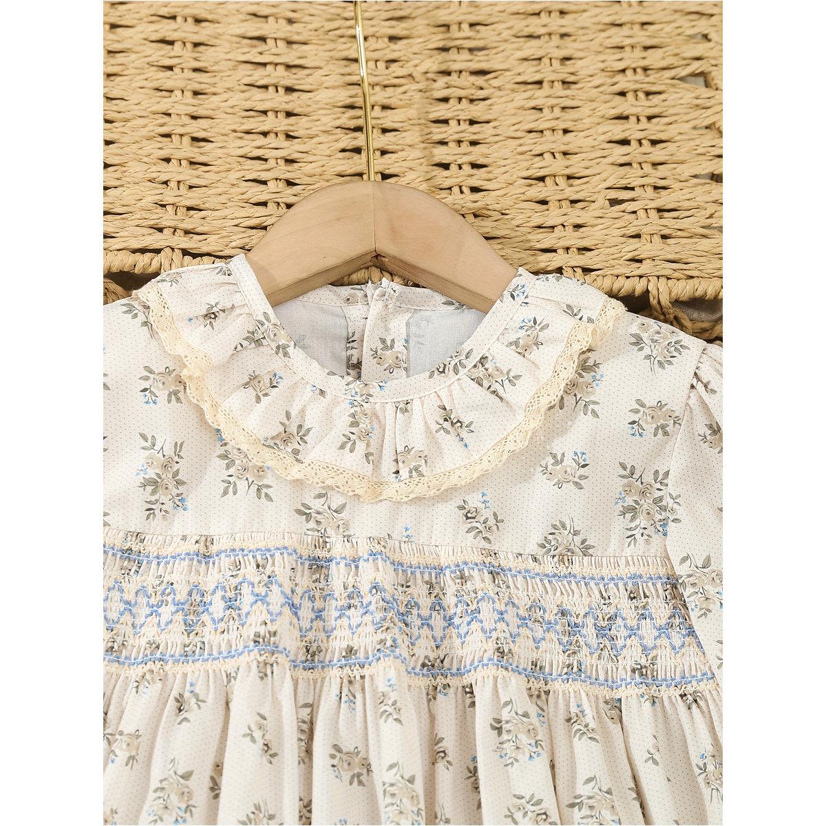 فستان بطبعة زهور مع تفاصيل مُجمعة-girls-clothing-dressesandjumpsuits-image-3