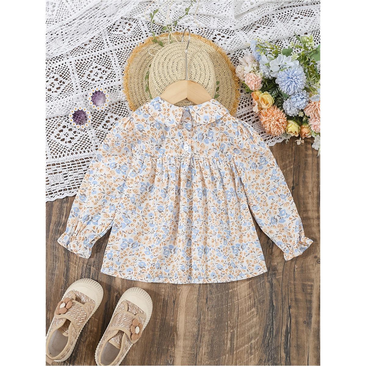 بلوزة بطبعة زهور وياقة بيتر بان-girls-clothing-blousesandshirts-image-2