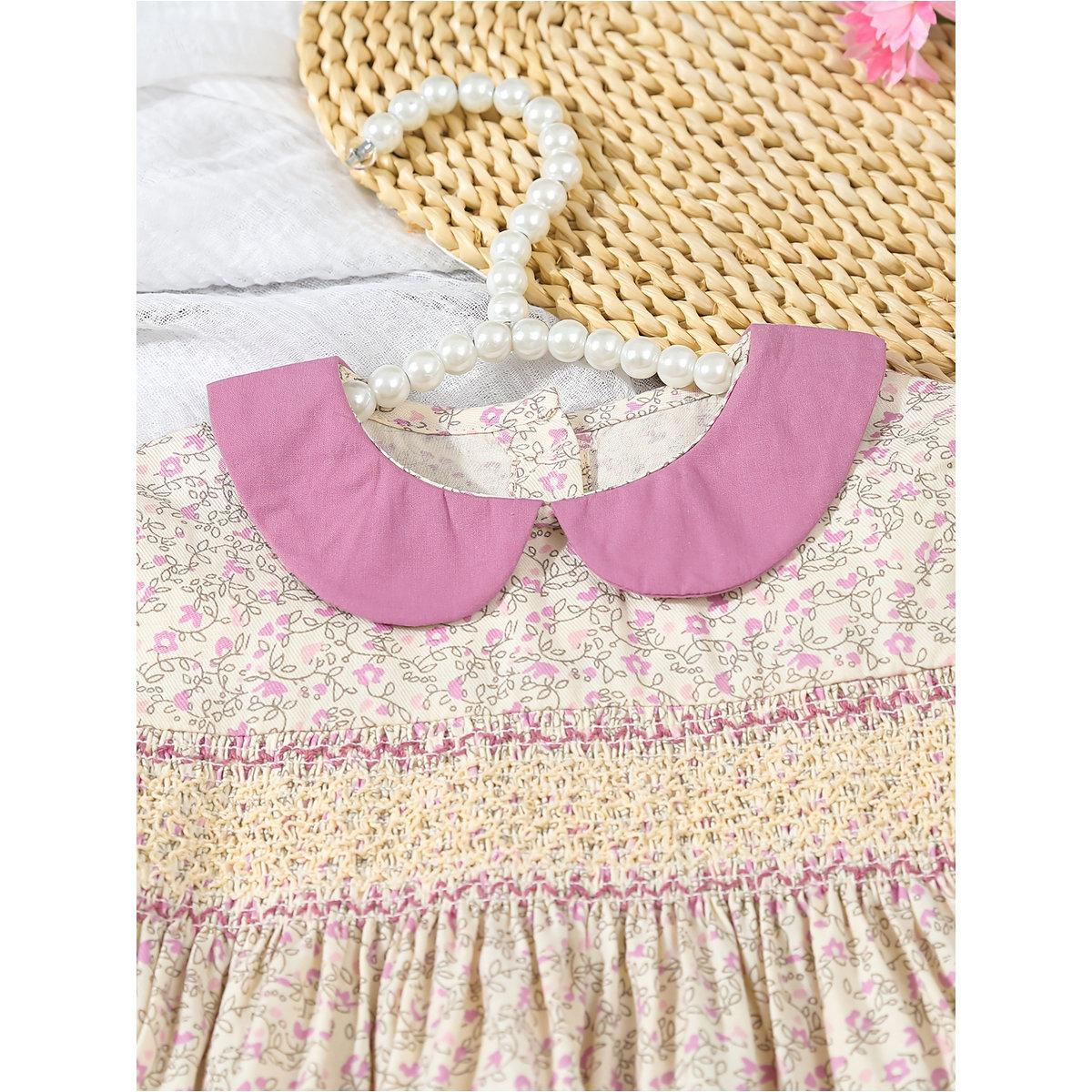 Take Two Girls Cotton Floral Print A-Line Dress-girls-clothing-dressesandjumpsuits-image-3