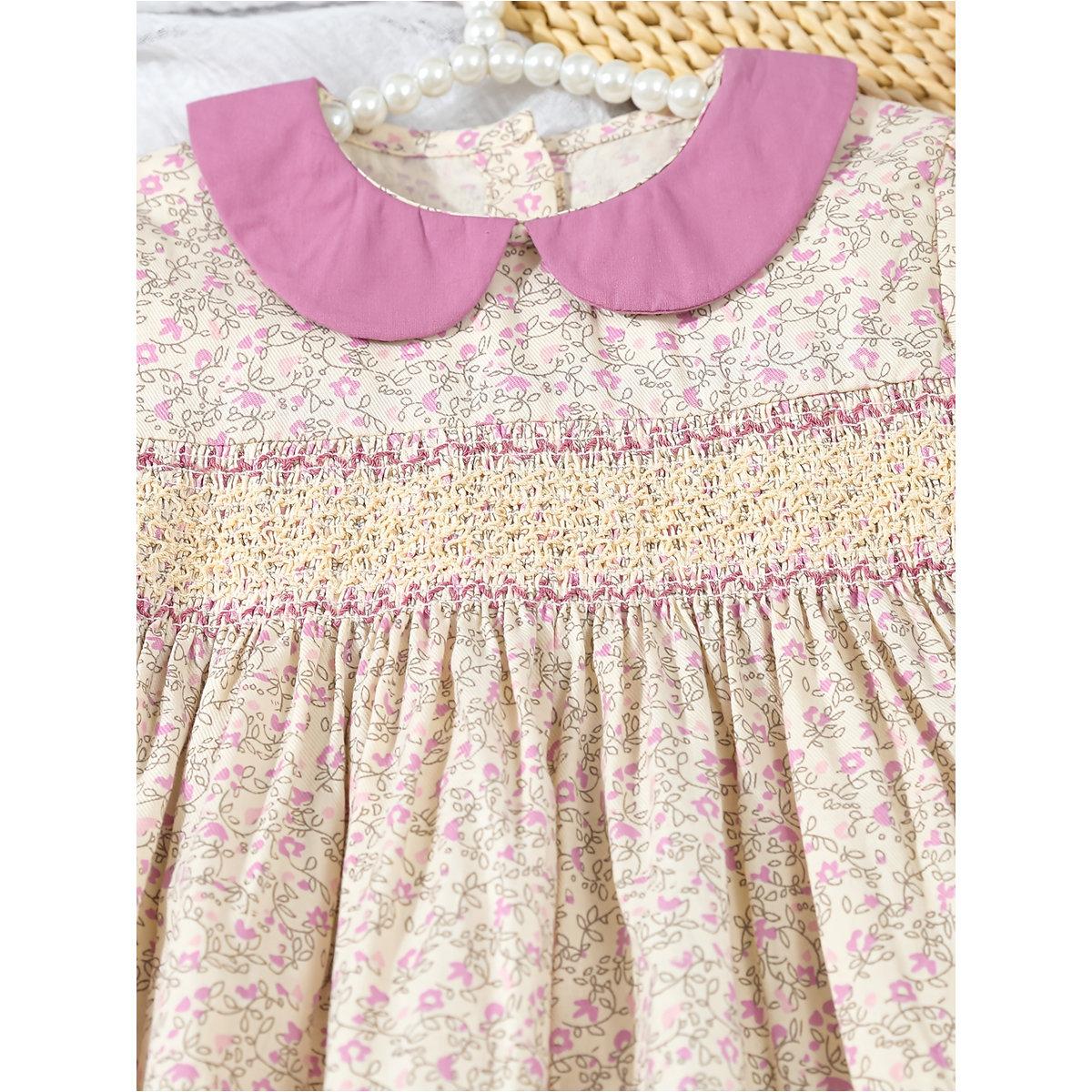 فستان بطبعة زهور بحافة واسعة-girls-clothing-dressesandjumpsuits-image-4