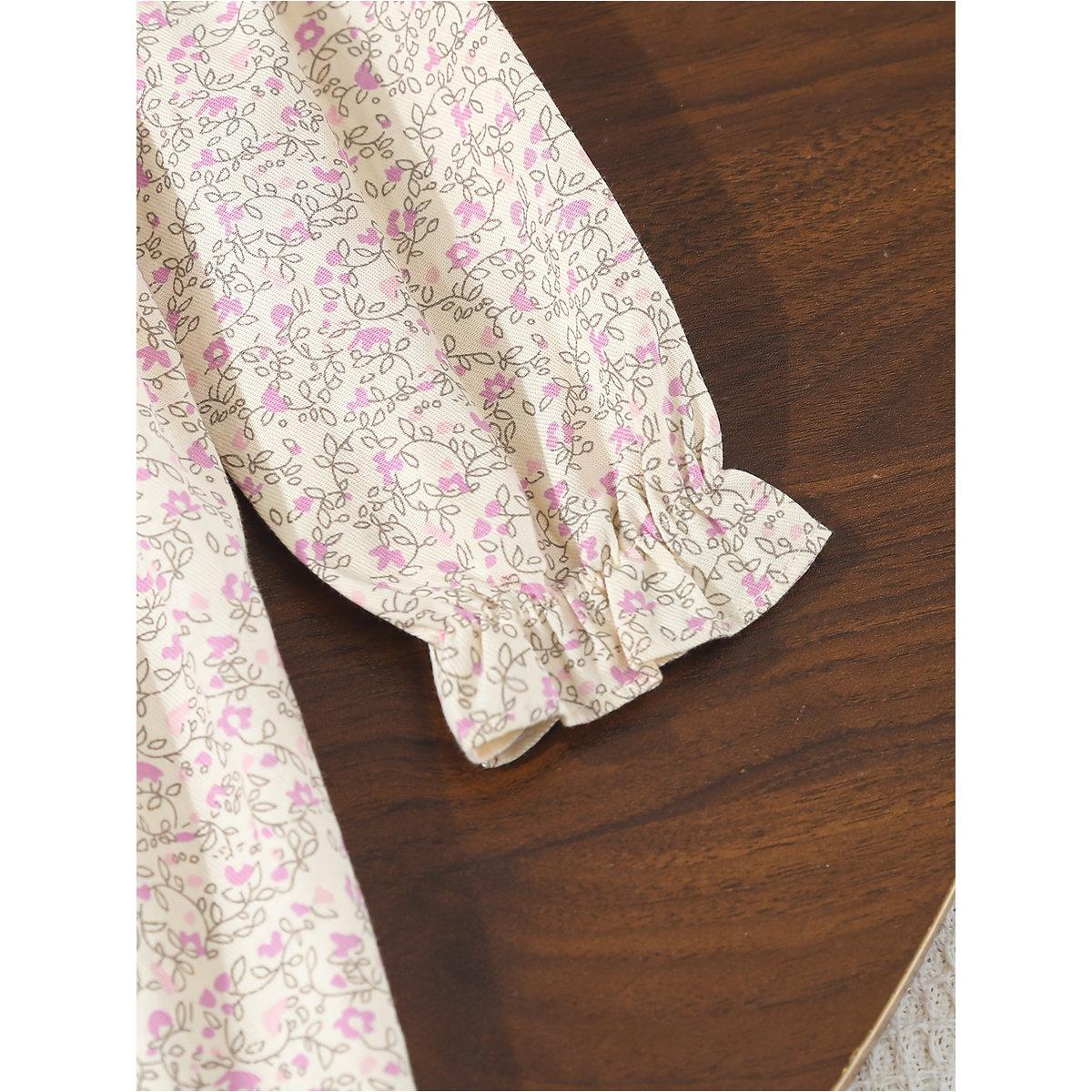 Take Two Girls Cotton Floral Print A-Line Dress-girls-clothing-dressesandjumpsuits-image-6