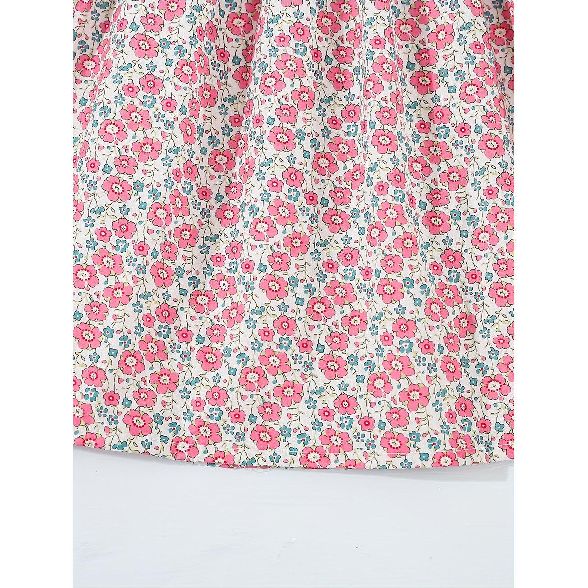 Take Two Girls Floral Smocked Dress with Puff Sleeves-girls-clothing-dressesandjumpsuits-image-6