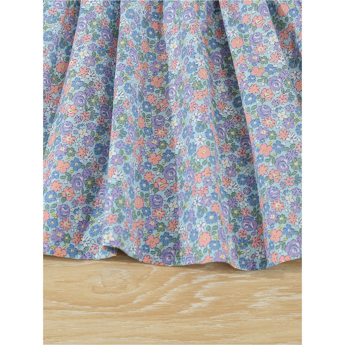 Take Two Girls Blue Floral A-Line Dress-girls-clothing-dressesandjumpsuits-image-7