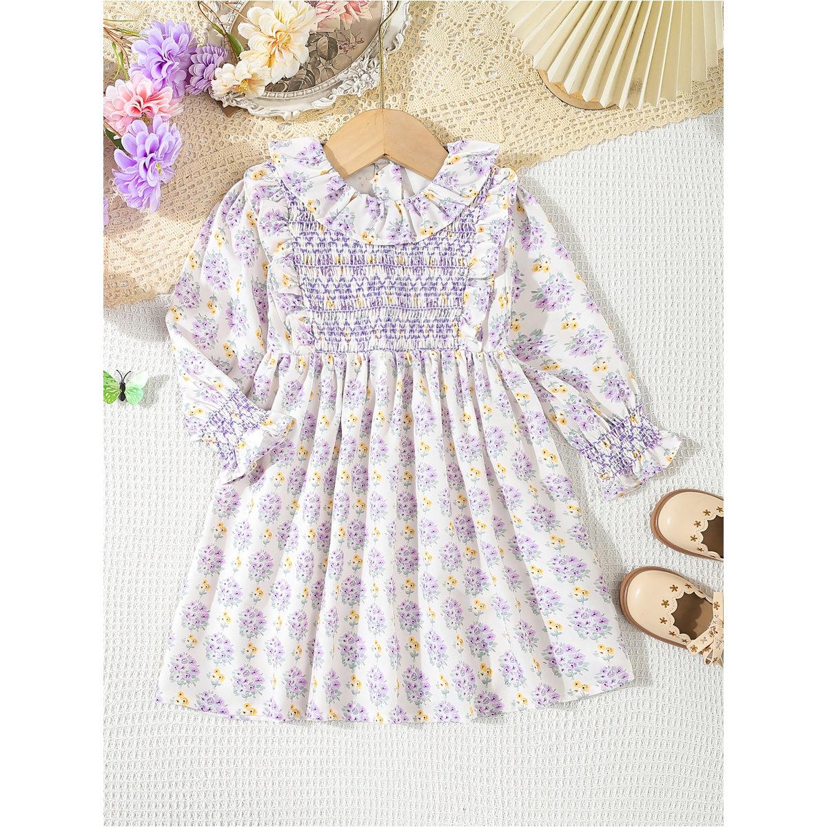 فستان بطبعة زهور مع أكمام طويلة-girls-clothing-dressesandjumpsuits-image-1