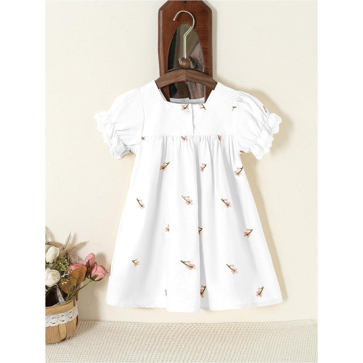 فستان بطبعة زهور وتفاصيل مُطرزة-girls-clothing-dressesandjumpsuits-image-2