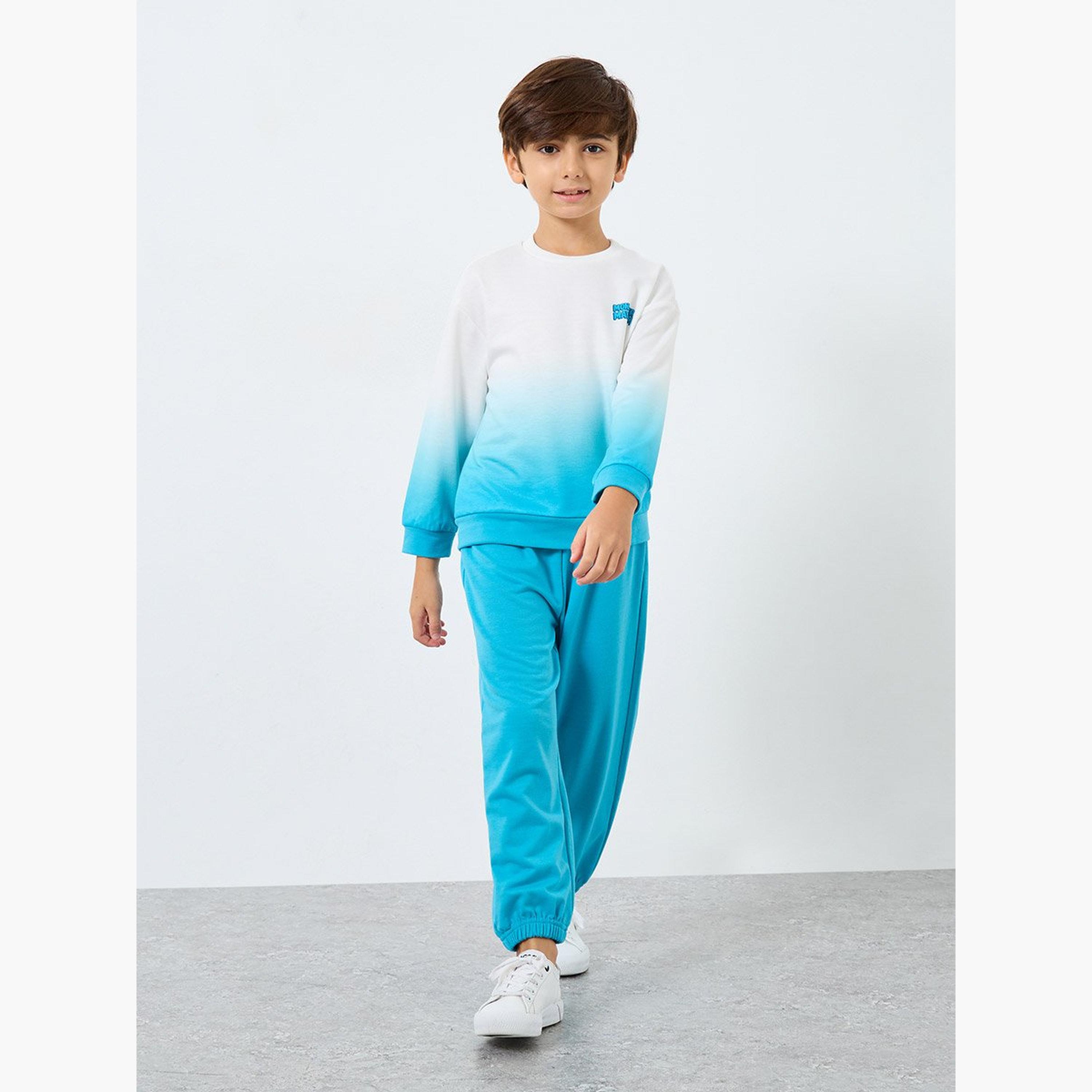 Styli Boys Dip Dye Graphic Sweatshirt and Joggers Set-boys-clothing-setsandcoords-image-1