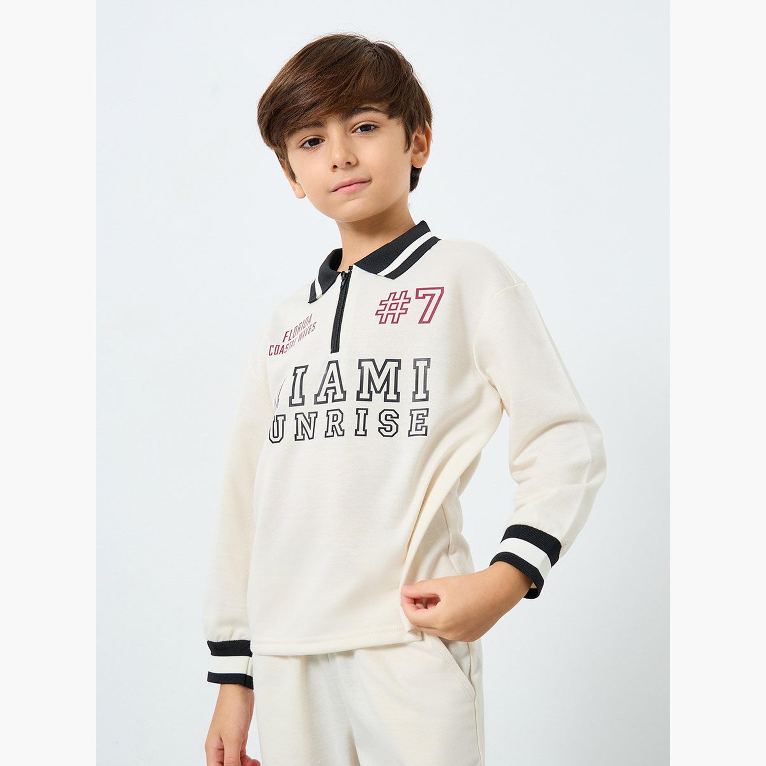 طقم من جوغر وتيشيرت بولو مُطبع-boys-clothing-setsandcoords-image-2